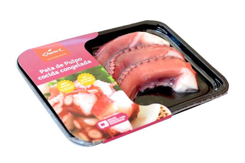pulpo cocido en bandeja 3 patas 300 gr