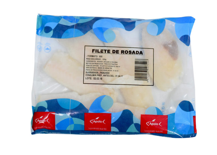 Bolsas de Filetes de Rosada congelados Apolo