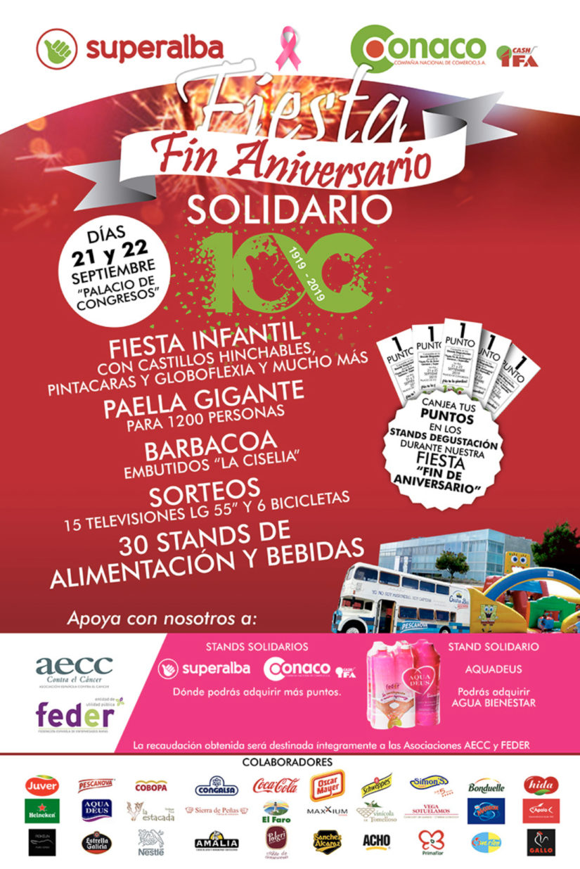 Cartel fiesta aniversario conaco