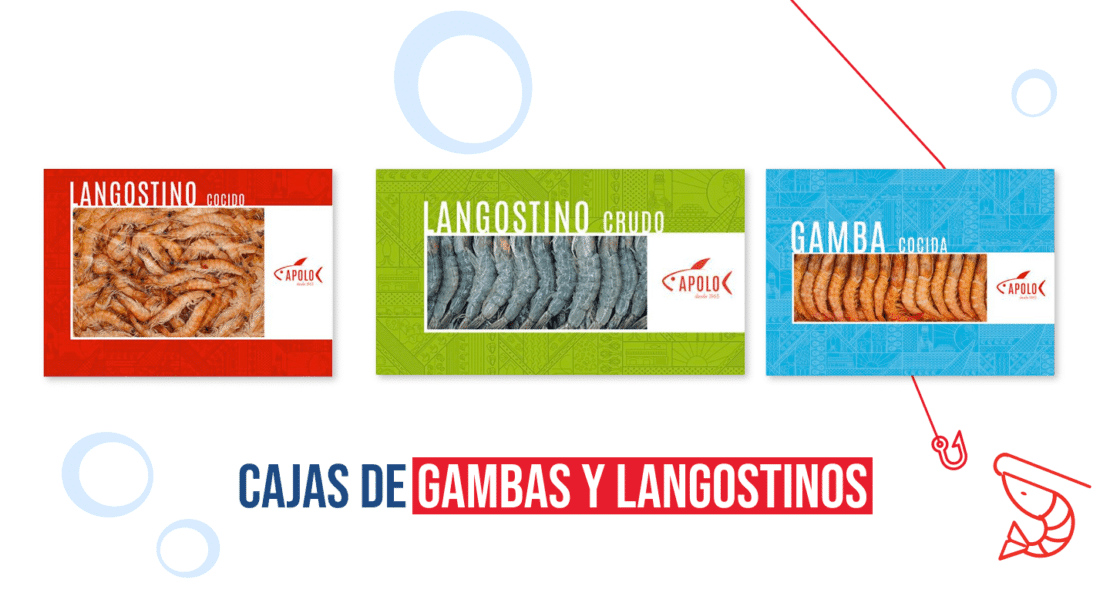 Cajas De Gambas Y Langostinos Apolo