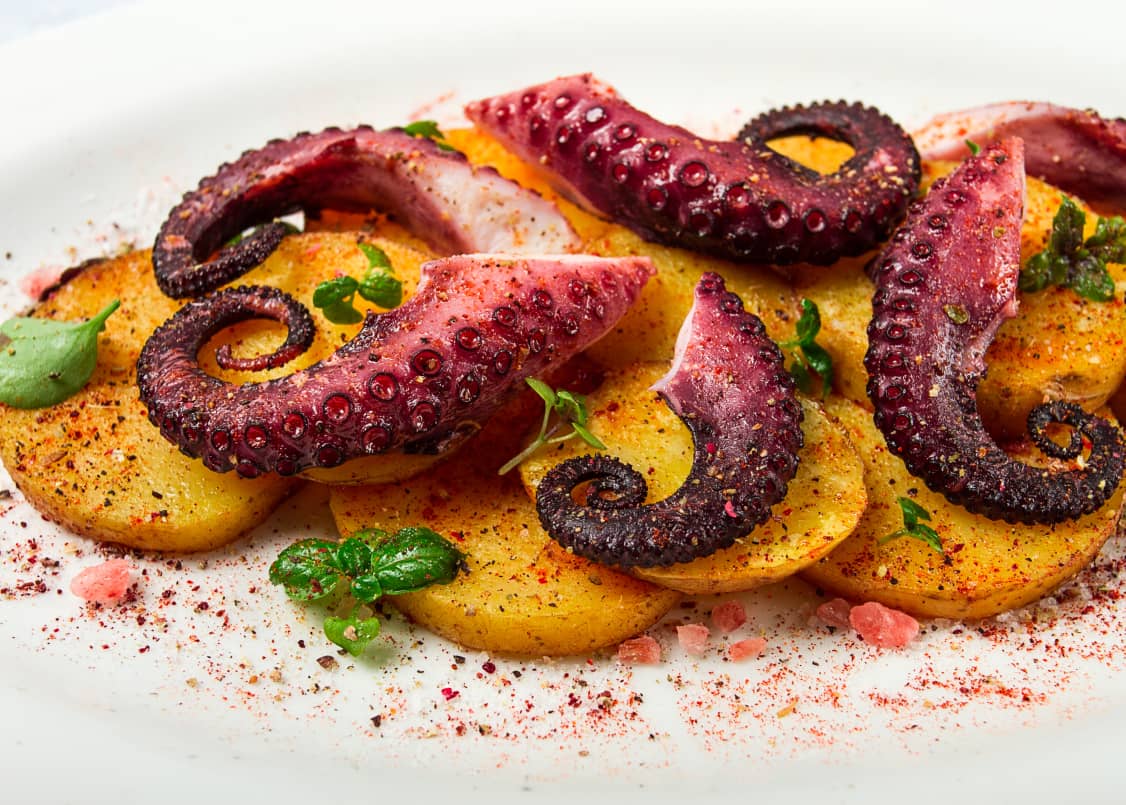 Pulpo Con Patatas Al Horno