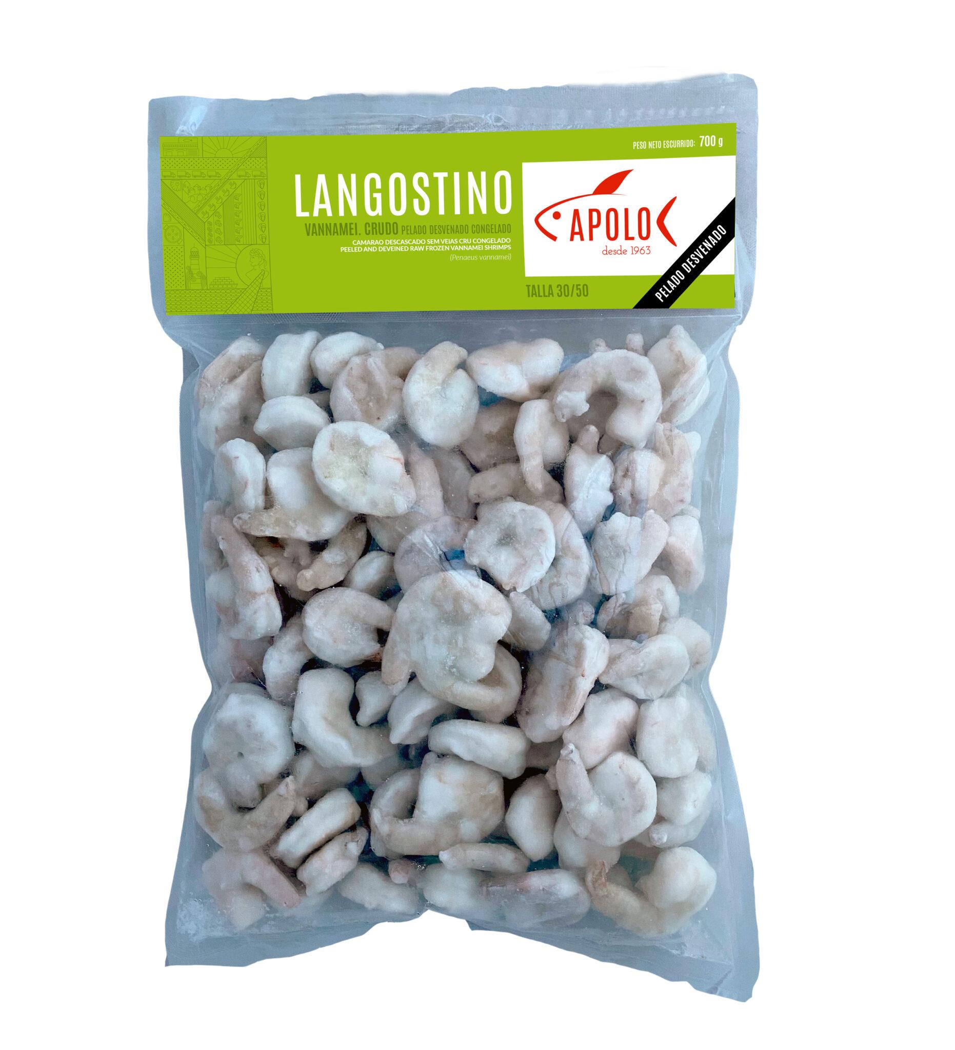 Cola de langostino Vannamei Cruda pelada