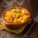 patatas guisadas con pescado congelado