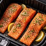 salmón en freidora de aire